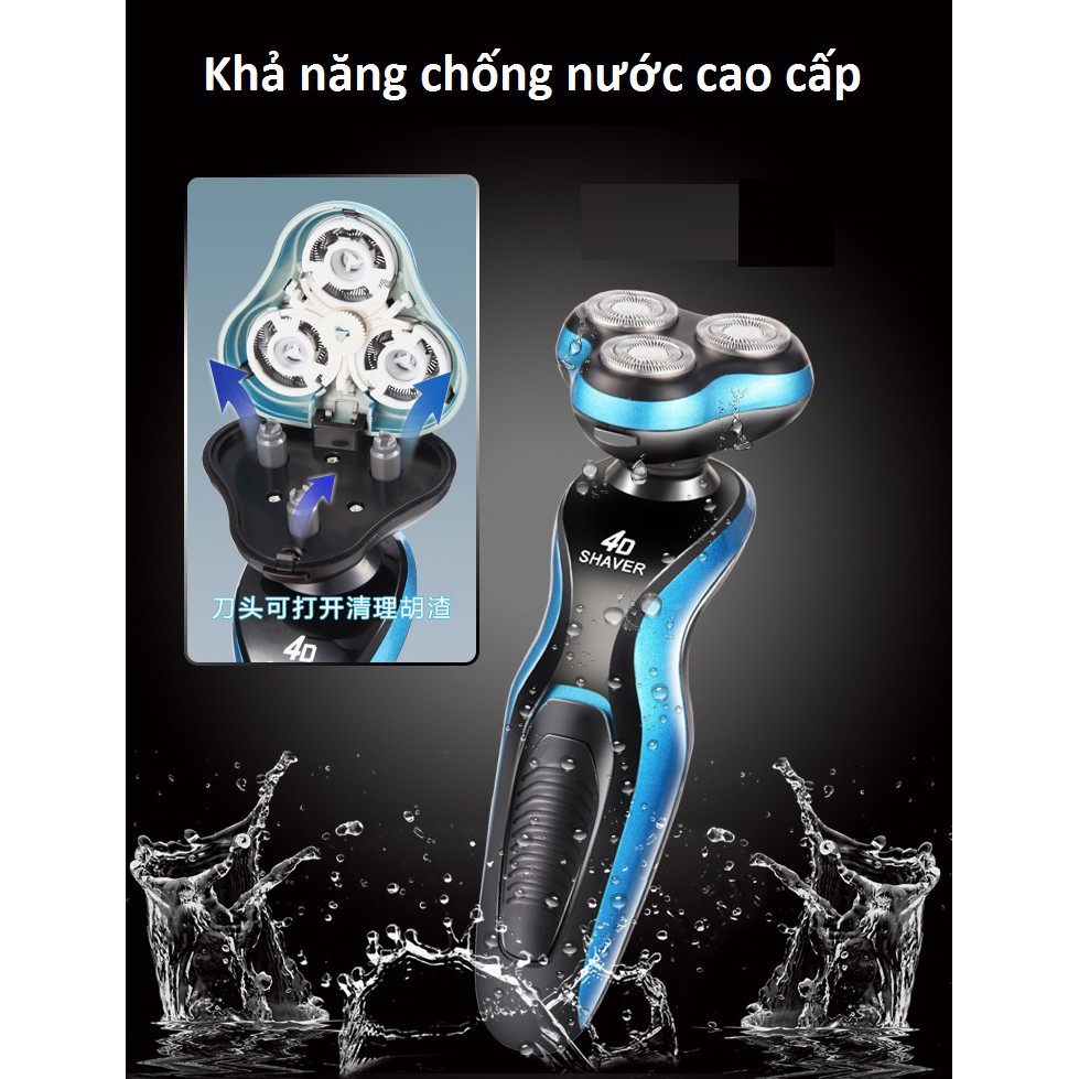 [ Free Ship ] Cạo râu máy cạo râu chính hãng đa năng 4D cao cấp