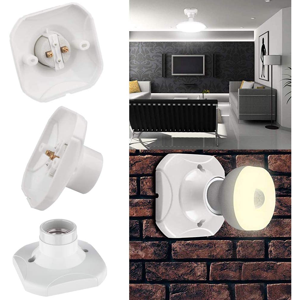 Đế Gắn Bóng Đèn Bằng Nhựa Màu Trắng