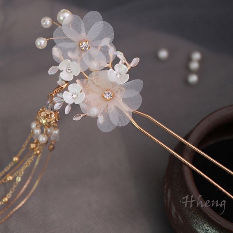 YADORNOS Trâm Cài Tóc Đính Hạt Ngọc Trai Và Hoa Xinh Xắn Cho Nữ