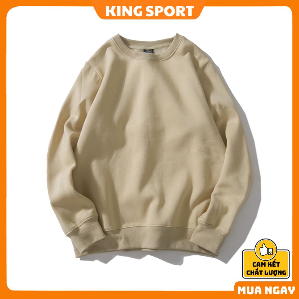 Áo nỉ nữ nam form rộng sweater form rộng chính hãng KING SPORT Áo nỉ nữ dài tay mùa đông phong cách hàn quốc