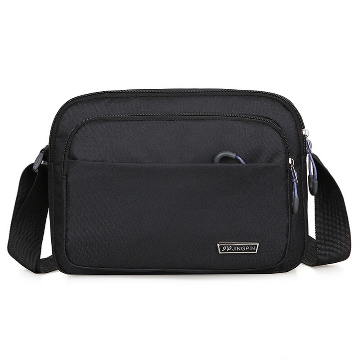 Túi đeo cheo nam vải bố 2 màu chống nước, phong cách Hàn Quốc size 27cm TUI-118