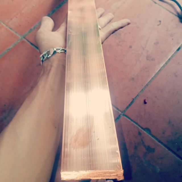 Thanh đồng đỏ dài 20cm rộng 5cm dày 1cm