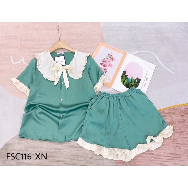 [FREESHIP] Đồ ngủ nữ mặc nhà lụa satin cực mát, tay ngắn quần đùi siêu xinh, độc lạ, họa tiết dễ thương | BigBuy360 - bigbuy360.vn