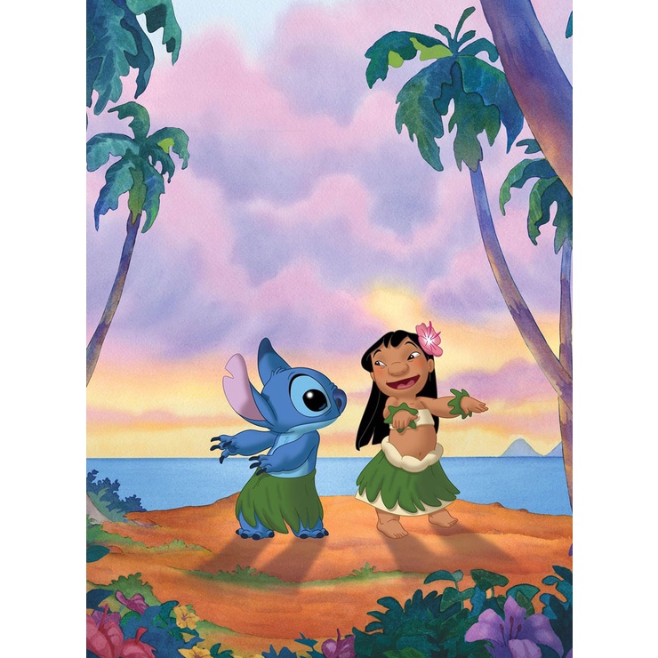 Bộ tranh đính đá 5d họa tiết hoạt hình Stitch Li Luo độc đáo diy dùng trang trí nhà cửa