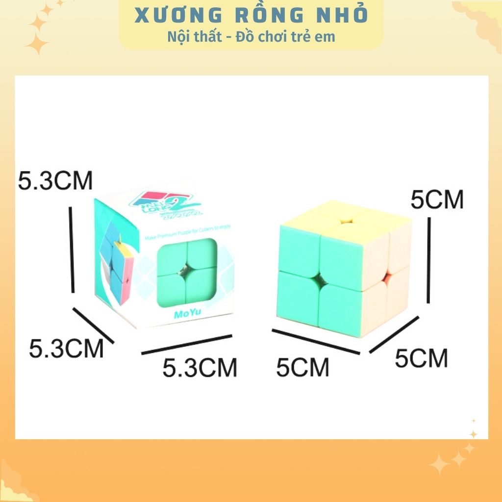 Rubik MoYu Macaron 2x2 Pyraminx - Rubic trí tuệ 2x2 màu pastel - Xương Rồng Nhỏ