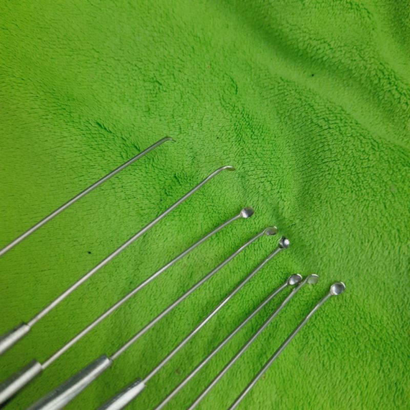 Túi 2 cây móc tai cán đen 17.5cm