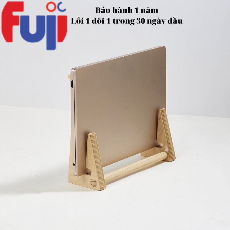 Giá Đỡ Laptop Kệ Kê Máy Tính Xách Tay Bằng Gỗ Plywood Tản Nhiệt Tự Nhiên Cao Cấp Có 3 size Basic, L, M - Fuji Shop