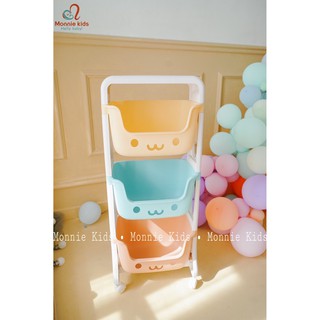 🎀Có Sẵn🎀 KỆ NHỰA 3 TẦNG GẤU CHO BÉ