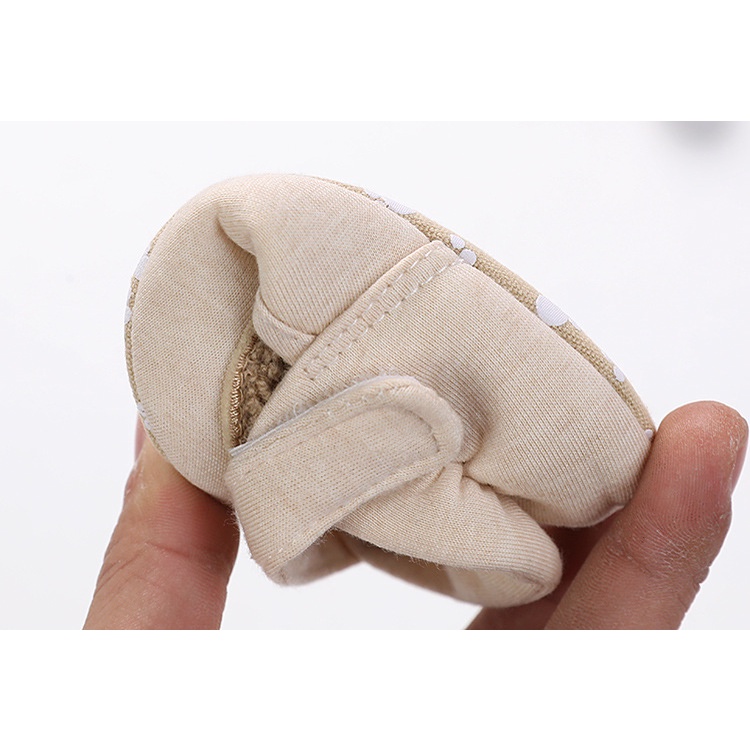 Giày vải cotton chống trượt hình thỏ/ gấu dễ thương dành cho trẻ em 0-2 tuổi