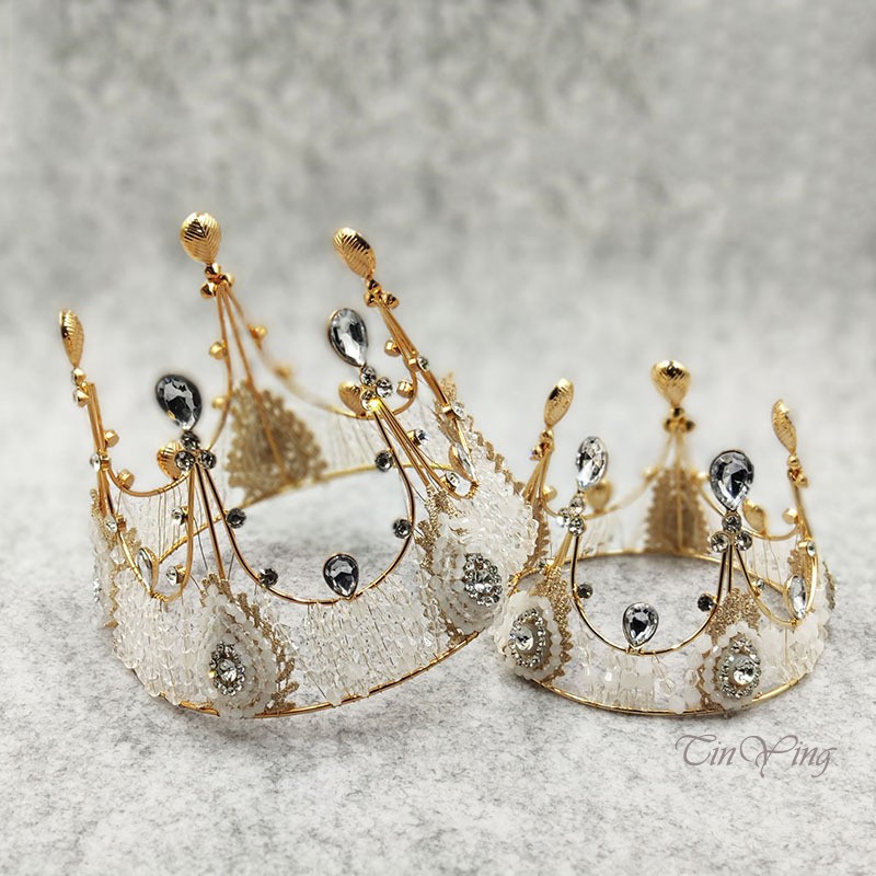 GETNOIVAS Vương Miện Đính Đá Pha Lê Nhân Tạo Cho Cô Dâu