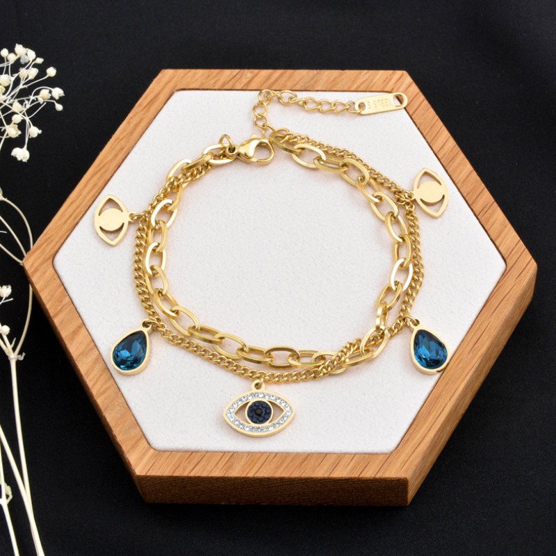 Lắc Tay Nữ 2 Tầng Titan Ko Đen TT 3759