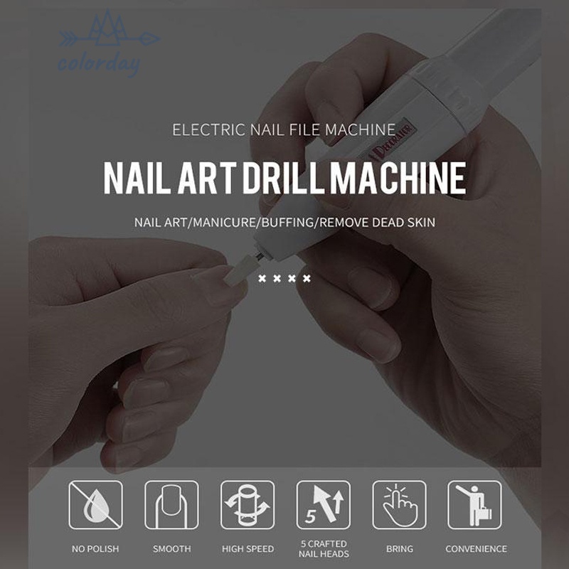 Bộ dụng cụ bút khoan dũa móng tay bằng điện mini dễ sử dụng