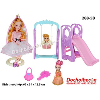 Công viên búp bê 288-5B + Kèm 3 búp bê