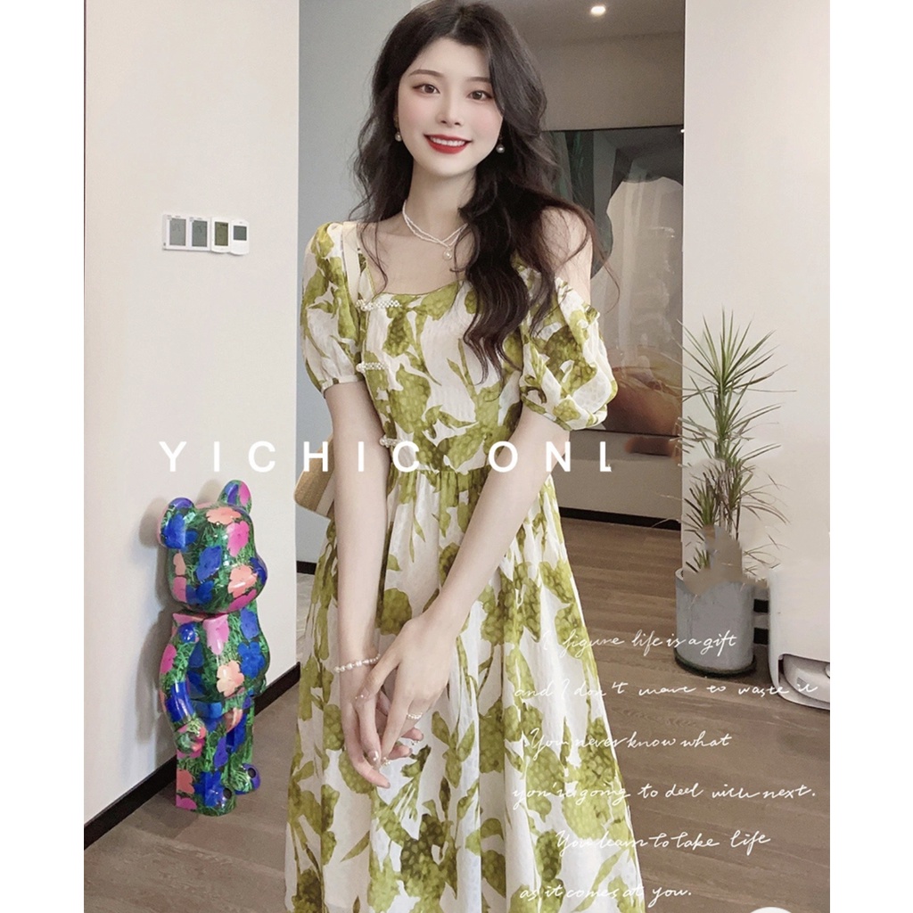 Đầm Maxi Tay Ngắn In Hoa Thời Trang Mùa Hè Dễ Phối Đồ Cho Nữ