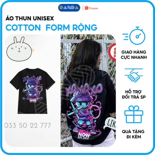 [ FREESHIP + VIDEO THẬT ] Áo phông Unisex Freesize màu đen Ninja X-O NOW EST-2015 phong cách HÀN QUỐC - Danda Store