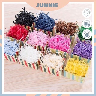 Giấy rơm, giấy rối, lót chống shock trong hộp quà tặng dạng sợi raffia nhiều màu