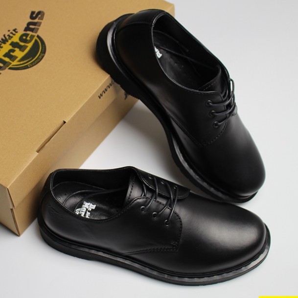 Giày Da Bò 1461 2020 Full Black .Giày Dr.Martens Thailand Chính Hãng(1461.F.Black)