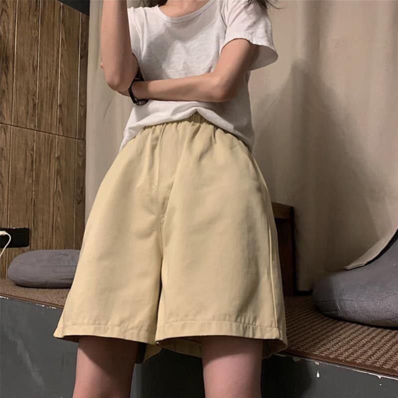 QUẦN SHORT NỮ CẠP CAO KAKI CÀI CÚC MÀU TÍM HOT - QUẦN ĐÙI ỐNG RỘNG KAKI ĐEN BE UNISEX  ཾ | BigBuy360 - bigbuy360.vn