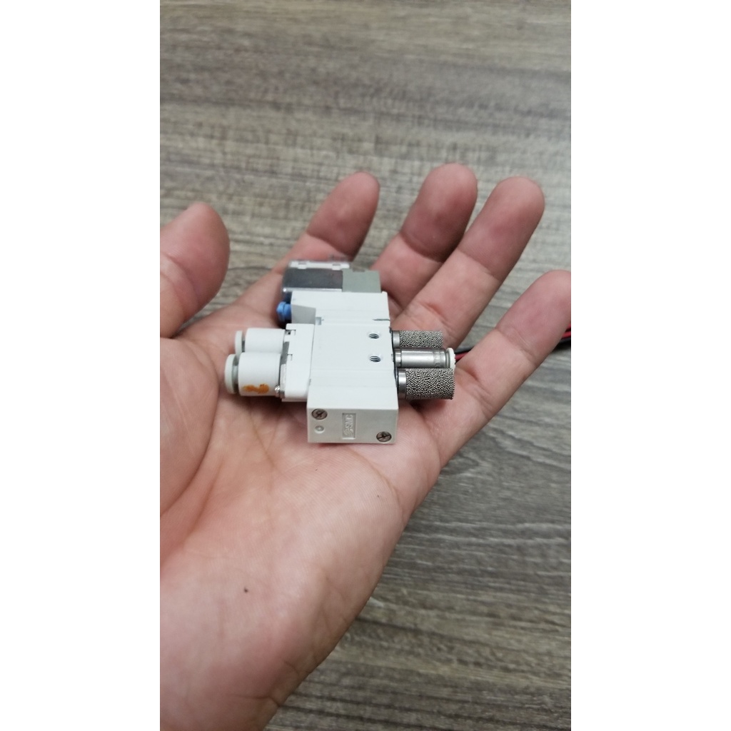 Van SMC 5/2 SY3120-5LZE-C4 nguồn 24VDC + Tặng đầu nối giảm thanh và jack van
