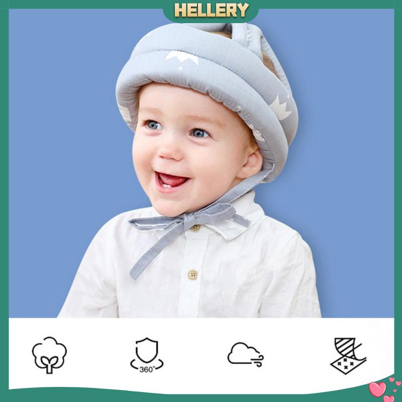 Mũ Trùm Đầu 40-53cm Chất Liệu Cotton Bảo Vệ An Toàn Cho Bé Tập Đi