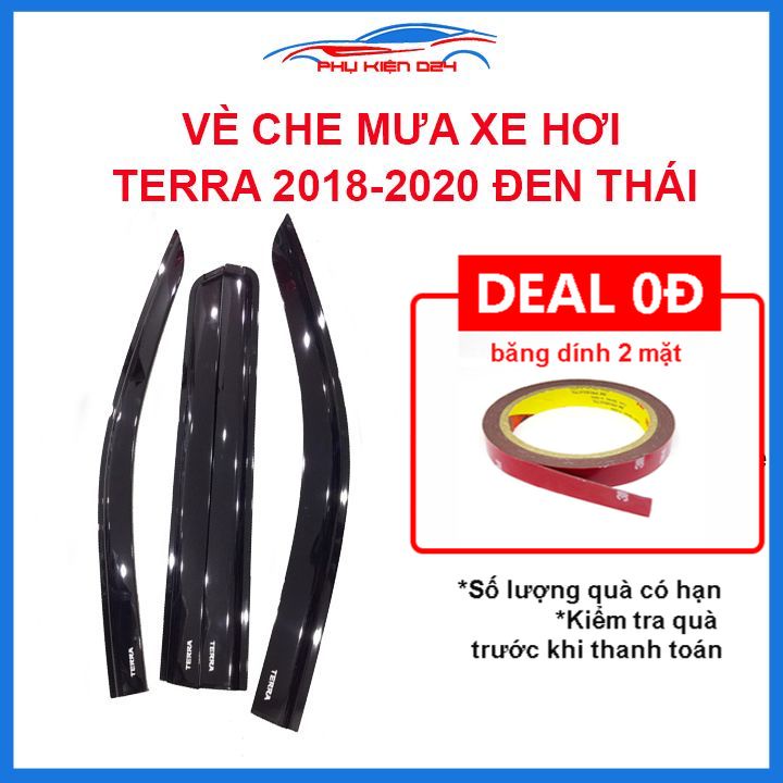 Vè mưa Terra 2018-2019-2020 vè đen che mưa bảo vệ trang trí xe