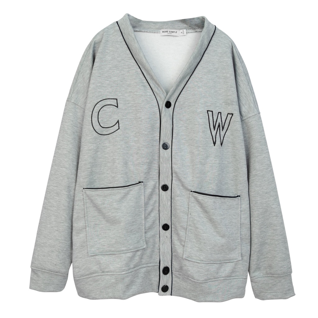 [Mã FAMARAL1 giảm 10K đơn 50K] Áo Khoác Cardigan CW Form Rộng Vải Chân Cua Ulzzang Unisex