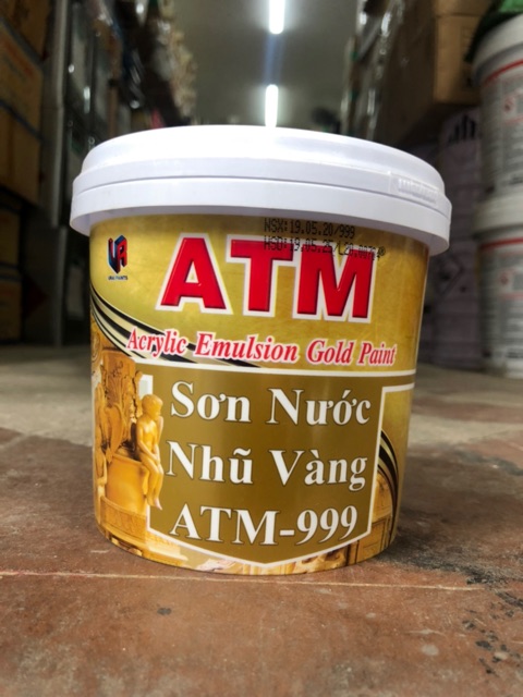 [Sơn chậu] Sơn nước nhũ vàng ATM 999 (980g)