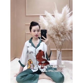 Bộ Đồ Pijama Hình cute lụa Latin mềm mịn