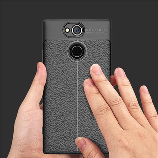 Ốp Lưng Sony XA2 dẻo vân da chống sốc