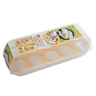 Khay đựng trứng 10 ngăn có nắp đậy Tanaka ⚡𝗙𝗥𝗘𝗘 𝗦𝗛𝗜𝗣 ⚡  không chất độc hại, không mùi, an toàn để sử dụng