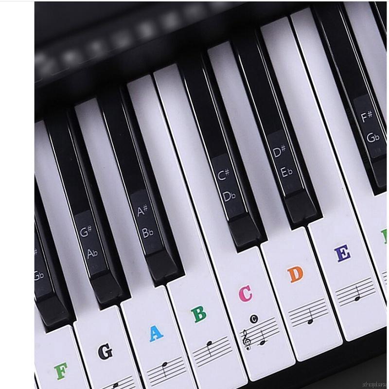 Miếng dán nốt phím đàn piano 37/49/54/61/88 phím dành cho người mới bắt đầu