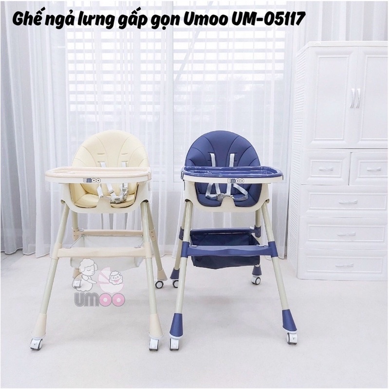 Ghế Ăn Ngả Lưng Gấp Gọn Có Bánh Umoo UM-05117 UM-05142