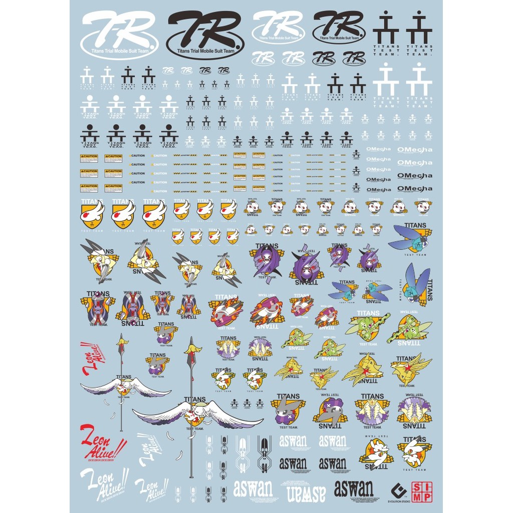 Decal nước dán mô hình Gundam Titans AOZ TR6 Titan TR-6 - Water sticker