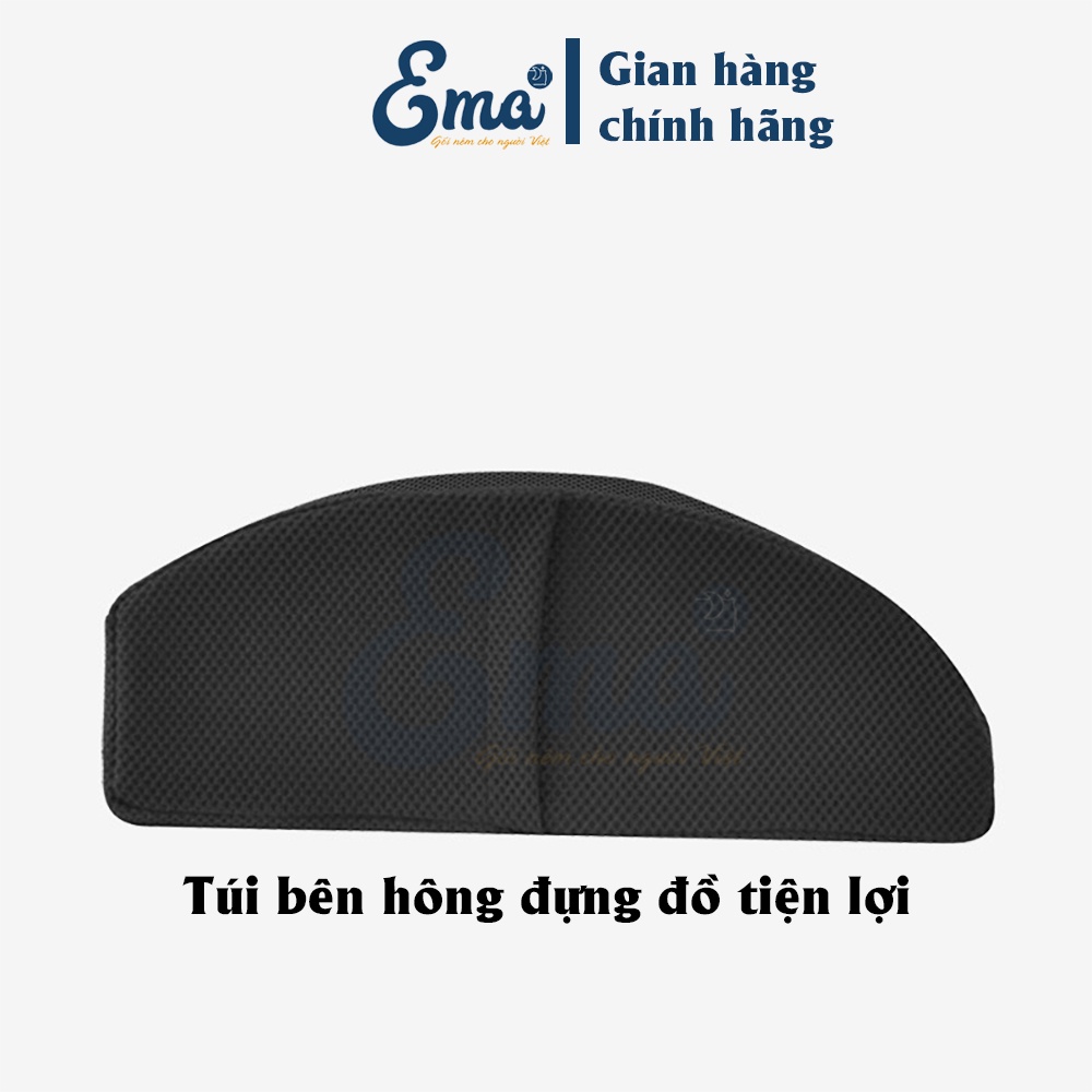 Gối tựa lưng văn phòng Ema có gel lạnh chống đau mỏi thắt lưng cho dân văn phòng, lái xe