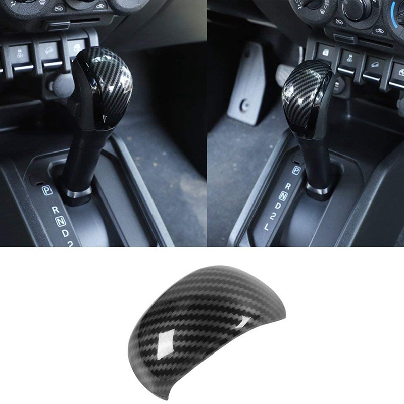 Miếng Dán Trang Trí Đầu Cần Gạt Số Bằng Sợi Carbon Cho Xe Hơi Suzuki Jimny 2019 2020