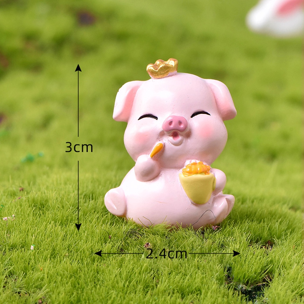 【SPP】Animal Statues Miniature Bonsai Decor Resin Cute Garden Ornaments Statue for Home