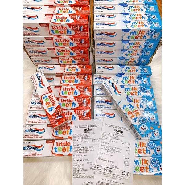 Kem đánh răng Macleans cho bé đủ loại