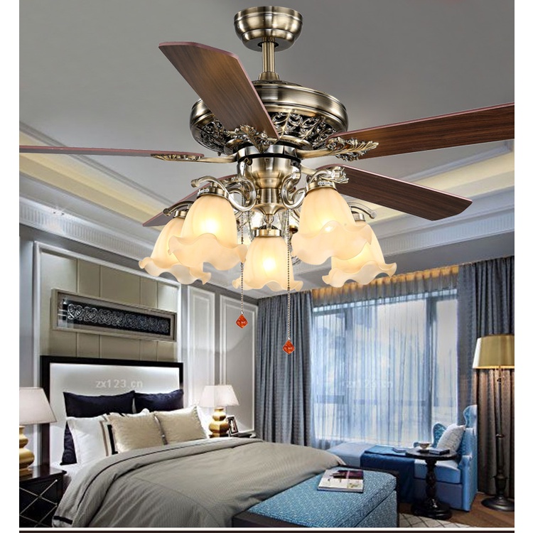 Quạt trần đèn SuperVilighting, MS: QTR-103-DC50W ,Động cơ 50W, Sải cánh: 1,32m, Điện áp 220V, động cơ bảo hành 48 tháng.