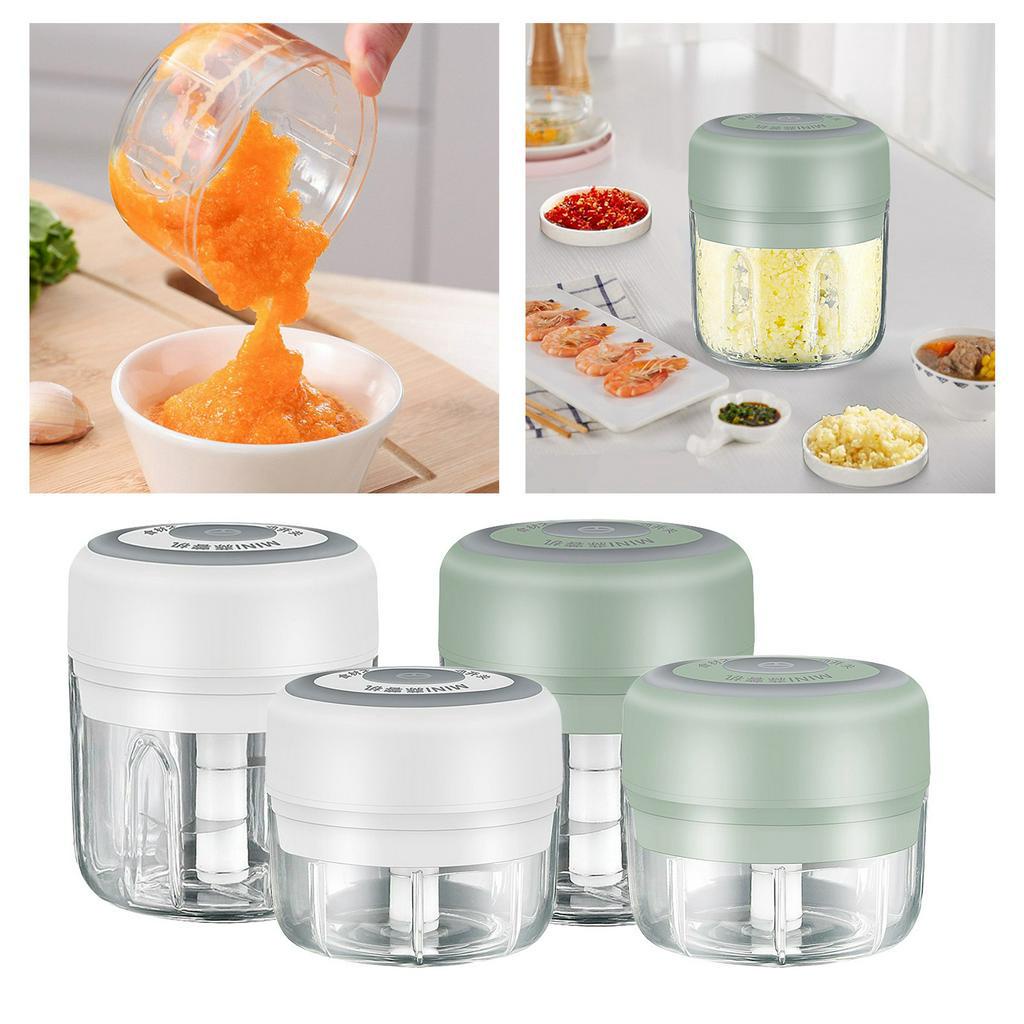 Máy Xay Tỏi / Rau Củ Quả Bằng Điện Màu Trắng Dung Tích 100ml Lzdhuiz Shop61