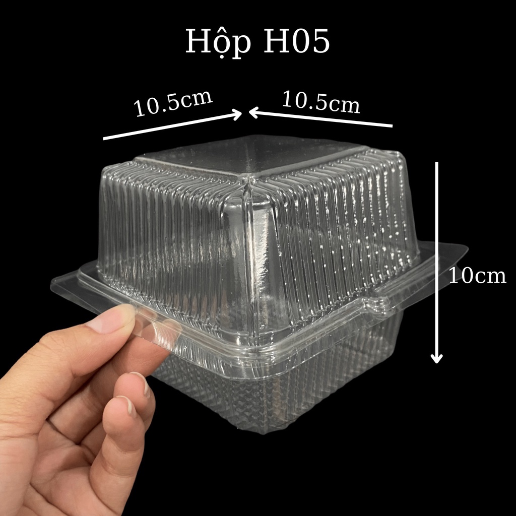 100 Hộp nhựa vuông dùng 1 lần H05/H17