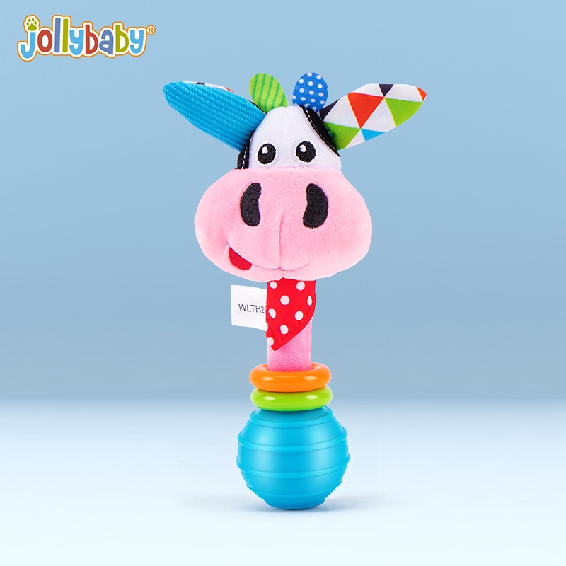 Đồ chơi chuông cầm tay JOLLYBABY hình động vật ngộ nghĩnh cho bé 0-2 tuổi làm quà tặng Giáng sinh/ sinh nhật/ năm mới