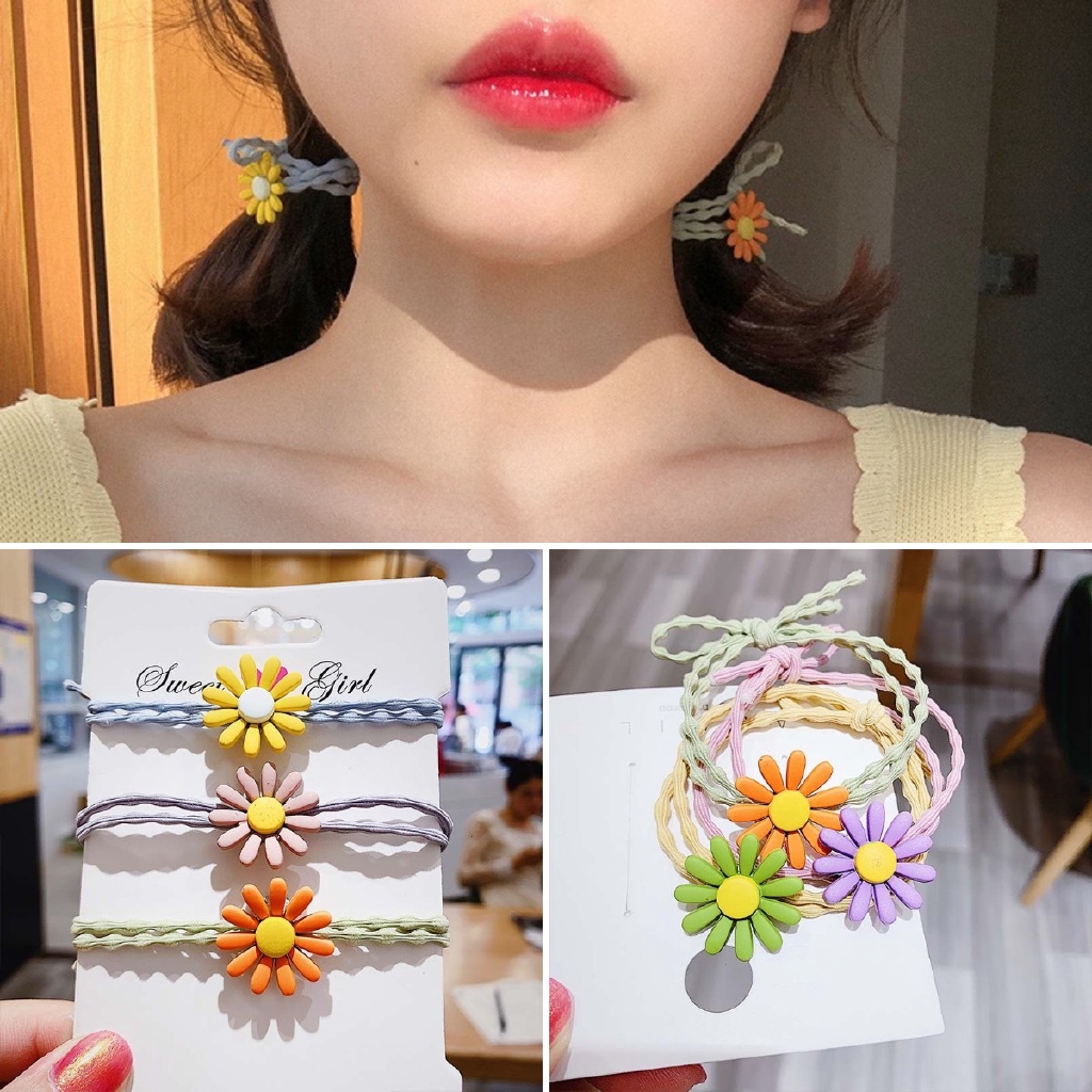 Dây buộc tóc hình hoa cúc đáng yêu cho nữ