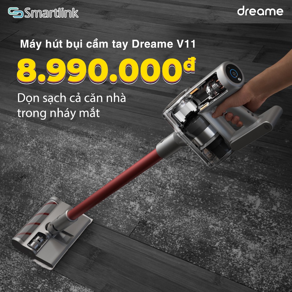 Máy hút bụi cầm tay thông minh Dreame V11 | BigBuy360 - bigbuy360.vn