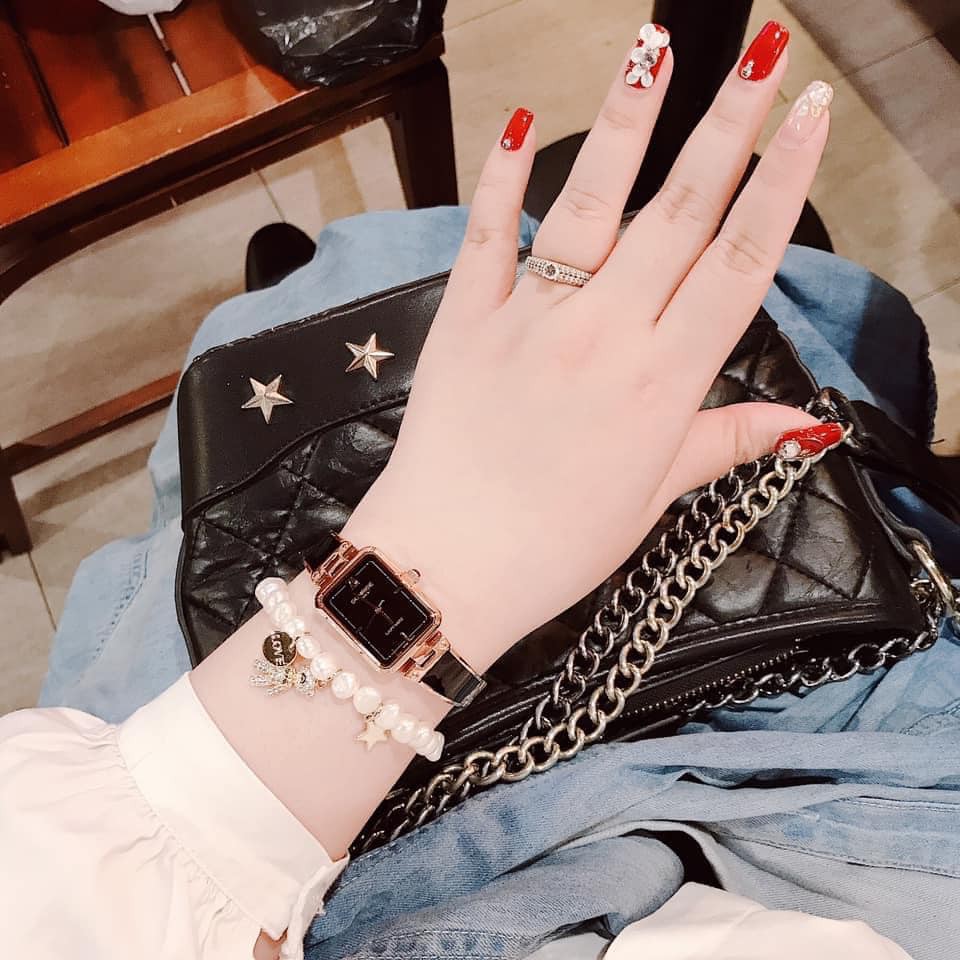 ĐỒNG HỒ NỮ SUNRISE 9990SA ROSE GOLD BLACK CHÍNH HÃNG