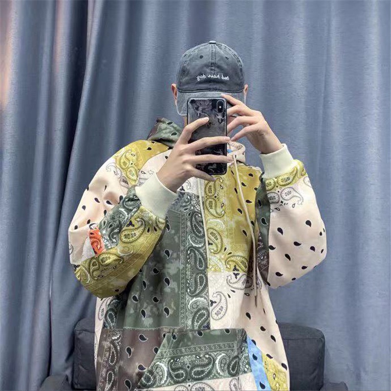 Áo Hoodie Cotton Tay Dài Dáng Rộng Màu Sắc Thời Trang Dành Cho Nam Và Nữ