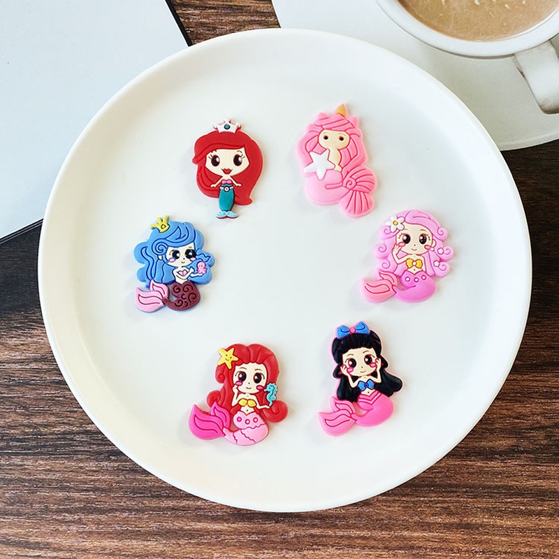 Phụ Kiện Trang Trí Giày Hình Nàng Tiên Cá Hoạt Hình