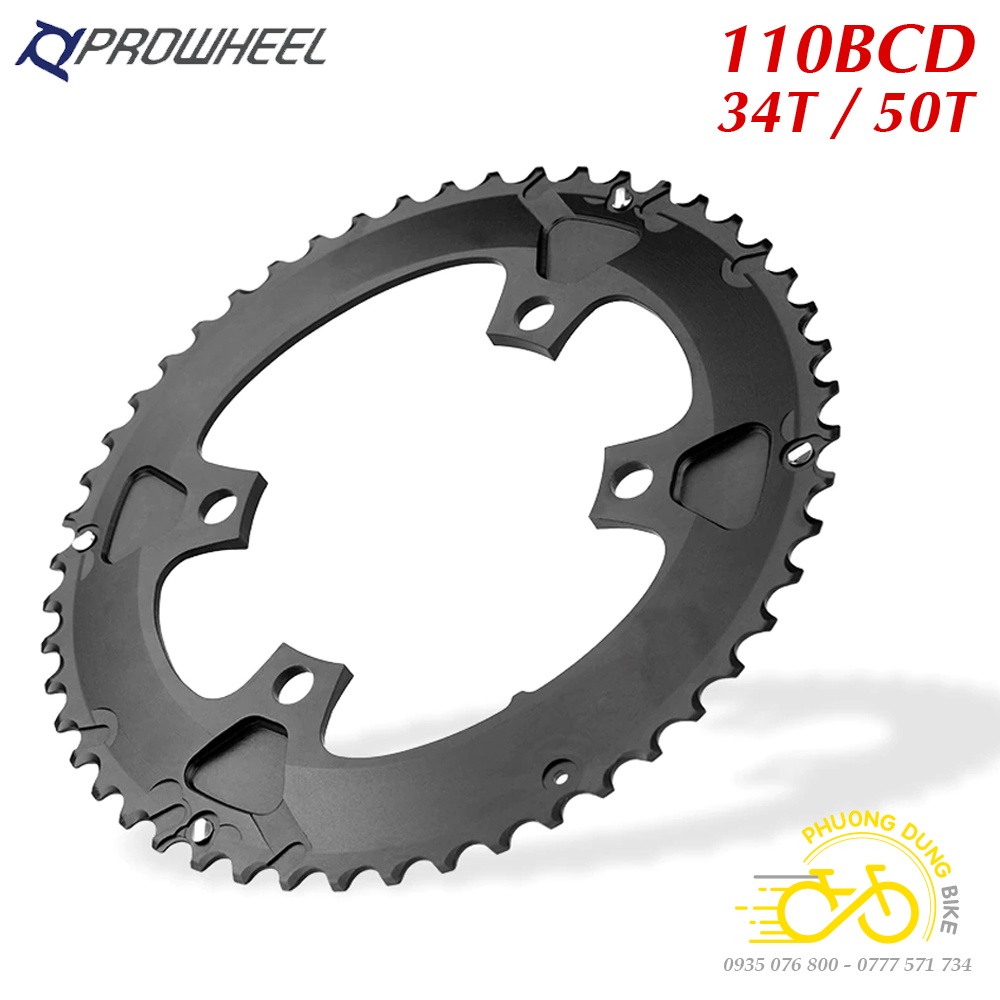 Đĩa rời nhôm xe đạp PROWHEEL 110BCD 34T / 50T