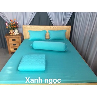 Drap thun hàn mát lạnh set 5 món - drap giường cao cấp