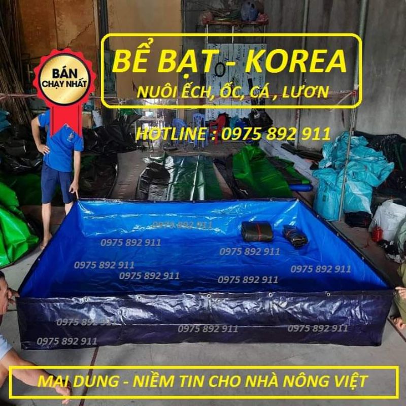Bể bạt ươm ốc ếch cá lươn, loại xanh dương korea hàn quốc