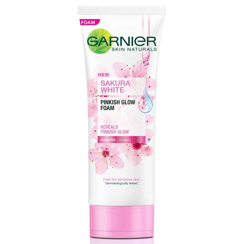 (hàng Mới Về) Sữa Rửa Mặt Garnier Sakura 50ml Chiết Xuất Hoa Anh Đào Làm Sáng Da